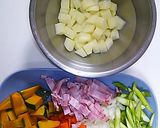 簡単!●野菜コロコロ●ホワイトスープ作り方1写真