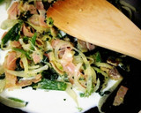 牛乳で♡ほうれん草のｸﾘｰﾑﾊﾟｽﾀ作り方7写真