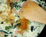 牛乳で♡ほうれん草のｸﾘｰﾑﾊﾟｽﾀ作り方8写真