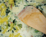 牛乳で♡ほうれん草のｸﾘｰﾑﾊﾟｽﾀ作り方9写真