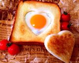 朝ごはんに!トーストとハートの目玉焼き♡作り方5写真