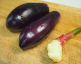 茄子と葉生姜のおかか和え作り方1写真