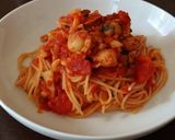 シーフードの具だくさんトマトパスタ♫作り方4写真