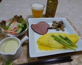 グリーンアスパラガスチーズオムレツ作り方5写真