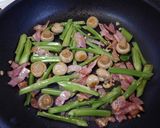 つるむらさきとベーコン☆めんつゆパスタ作り方6写真
