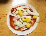 ぎょうざの皮でパリッとなんちゃってピザ作り方1写真