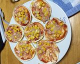 ぎょうざの皮でパリッとなんちゃってピザ作り方4写真