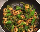 夜食におつまみに！ピーマンオクラ炒め作り方5写真
