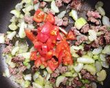 粗挽き肉とセロリのパスタ作り方7写真