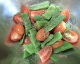 もう一品　インゲンとトマトのサラダ作り方5写真