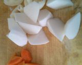 豆腐のつくね 根菜の 炊き合わせ.＊゜作り方1写真
