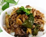 簡単♪ピーマンとごぼうの牛丼作り方10写真