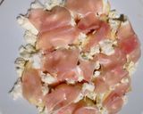 桃とモッツァレラと生ハムのカルパッチョ作り方3写真
