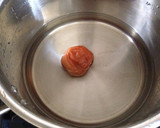 簡単☆梅干しと鰹節とトロロのスープ作り方1写真