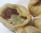 鶏ひき肉と茄子の巾着煮作り方4写真