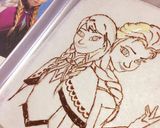 アナと雪の女王ケーキ作り方1写真