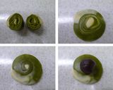 紫芋粉とよもぎ粉末いり蘇式月餅・中華点心作り方7写真