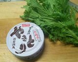 焼き鳥缶で♪わさび菜サラダ作り方1写真
