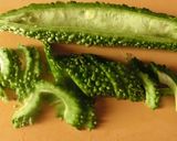 ゴーヤと豆腐のなめらか卵とじ作り方1写真