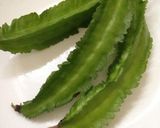 簡単‼︎四角豆のチーズソテー♪作り方1写真