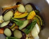 夏野菜のらっきょう酢掛け♪作り方1写真