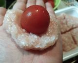 鶏団子の中身は…プチトマト♪作り方3写真