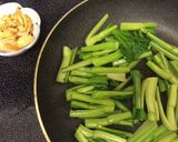 青菜のニンニク炒め作り方3写真