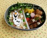 幼稚園 お弁当 キャラ弁♡オラフ作り方8写真