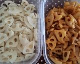 簡単!蓮根、甘酸味、からししょう油味作り方9写真