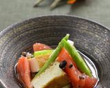 焼き厚揚げとお豆さんと彩り野菜和え作り方4写真