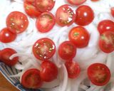 簡単　ピリ辛なすとトマトの甘酢ひたし作り方1写真