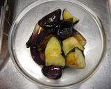 麻婆茄子。作り方2写真