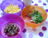 焼鳥缶deぶっかけ（てりたまマヨ）素麺作り方1写真