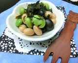 お箸の練習にも✾粉わかめon蒸し豆作り方5写真