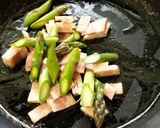 アスパラガスとベーコンのクリームパスタ作り方2写真
