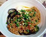 麻婆風に☆甘辛肉味噌茄子豆腐!作り方8写真