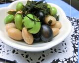 お箸の練習にも✾かつお節on蒸し豆作り方6写真