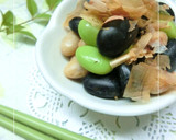 お箸の練習にも✾粉わかめon蒸し豆作り方8写真