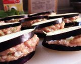 茄子の鶏ミンチ挟み焼き作り方3写真