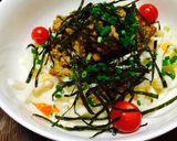 ほんのりカレーな豚挽肉と豆乳の冷しうどん作り方11写真