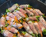 簡単焼肉のタレで豚肉のロール焼き作り方3写真