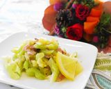 セロリとベーコンの塩レモン炒め作り方5写真