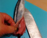 簡単♪活きのいい秋刀魚☆裁いてトロ刺身作り方4写真