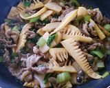 白ごはんで簡単♪豚肉と竹の子の混ぜご飯作り方6写真