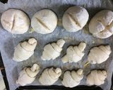 種なし葡萄とチーズのロールパン作り方3写真