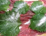 いんげんと牛肉の巻き巻きロールステーキ作り方3写真