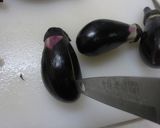 茶せんナスと鶏肉のあんかけ煮作り方1写真