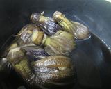 茶せんナスと鶏肉のあんかけ煮作り方4写真
