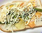 揚げmix野菜のマヨチーズトースト作り方3写真