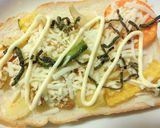 揚げmix野菜の塩昆布マヨチーズトースト作り方3写真